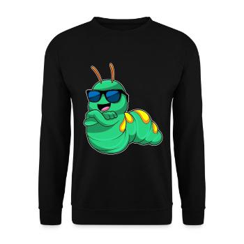Raupe Sonnenbrille - Unisex Pullover - Schwarz - Vorne - Alina (178cm) & Michal (187cm)