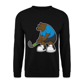 Hockey sur gazon Bear Stick - Sweat-shirt Unisexe - noir - Devant - Alina (178cm) & Michal (187cm)
