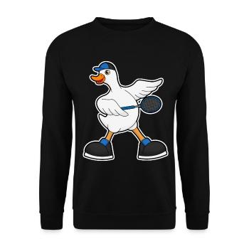 Raquette de tennis canard - Sweat-shirt Unisexe - noir - Devant - Alina (178cm) & Michal (187cm)
