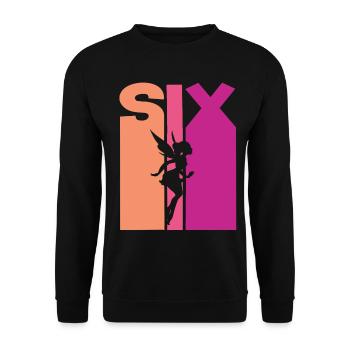 6e anniversaire fille fée - Sweat-shirt Unisexe - noir - Devant - Alina (178cm) & Michal (187cm)