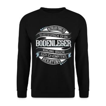 Bodenleger - Unisex Pullover - Schwarz - Vorne - Alina (178cm) & Michal (187cm)
