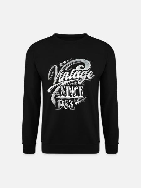 1983 Jahrgang Geburtstag Baujahr Vintage - Unisex Pullover - Schwarz