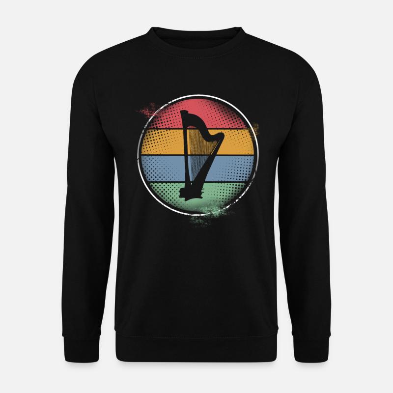 Harfe - Unisex Pullover - Schwarz