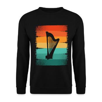 Harp - Unisex Sweatshirt - black - Front - Alina (178cm) & Michal (187cm)