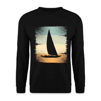 Sailing ship - Unisex Sweatshirt - black - Front - Alina (178cm) & Michal (187cm)