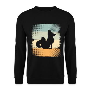 Fuchs - Unisex Pullover - Schwarz - Vorne - Alina (178cm) & Michal (187cm)