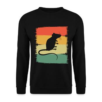 Rat - Unisex Sweatshirt - black - Front - Alina (178cm) & Michal (187cm)