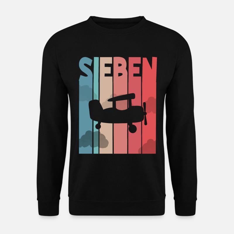 Flugzeug Kinder 7 Jahre - Unisex Pullover - Schwarz