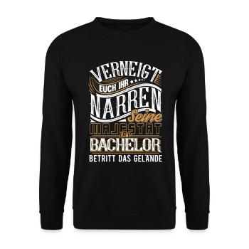 Bachelor - Unisex Pullover - Schwarz - Vorne - Alina (178cm) & Michal (187cm)