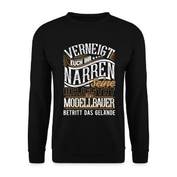Modellbauer - Unisex Pullover - Schwarz - Vorne - Alina (178cm) & Michal (187cm)