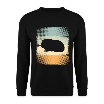 Guinea pig - Unisex Sweatshirt - black - Front - Alina (178cm) & Michal (187cm)