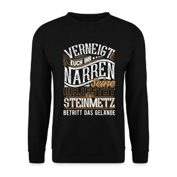 Steinmetz - Unisex Pullover - Schwarz - Vorne - Alina (178cm) & Michal (187cm)