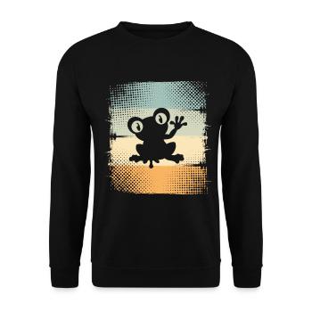 Frog - Unisex Sweatshirt - black - Front - Alina (178cm) & Michal (187cm)