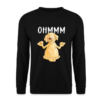 Ohmmm Golden Retriever Yoga I Chiens Comic - Sweat-shirt Unisexe - noir - Devant - Alina (178cm) & Michal (187cm)