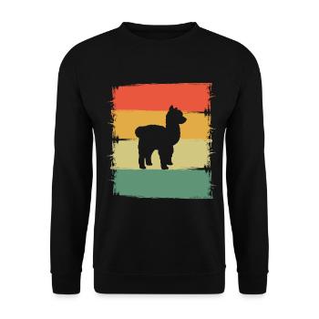 Alpaka - Unisex Pullover - Schwarz - Vorne - Alina (178cm) & Michal (187cm)