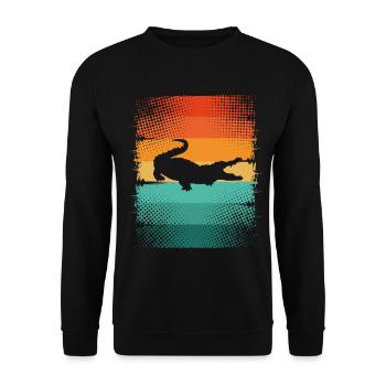 Alligator - Unisex Sweatshirt - black - Front - Alina (178cm) & Michal (187cm)