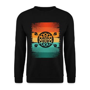 Dart - Unisex Sweatshirt - black - Front - Alina (178cm) & Michal (187cm)