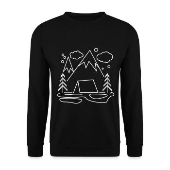 Randonnée en montagne - Sweat-shirt Unisexe - noir - Devant - Alina (178cm) & Michal (187cm)