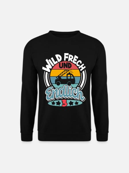 Feuerwehr 3. Geburtstag Kinder - Unisex Pullover - Schwarz