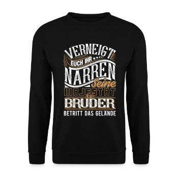 Bruder - Unisex Pullover - Schwarz - Vorne - Alina (178cm) & Michal (187cm)