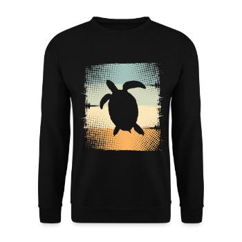 Turtle - Unisex Sweatshirt - black - Front - Alina (178cm) & Michal (187cm)