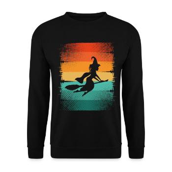 Witch - Unisex Sweatshirt - black - Front - Alina (178cm) & Michal (187cm)