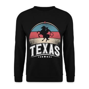 Texas - Sweat-shirt Unisexe - noir - Devant - Alina (178cm) & Michal (187cm)