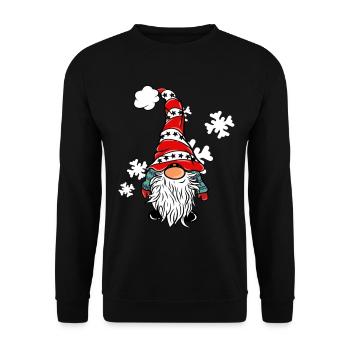 Christmas elves with snowflakes - Unisex Sweatshirt - black - Front - Alina (178cm) & Michal (187cm)
