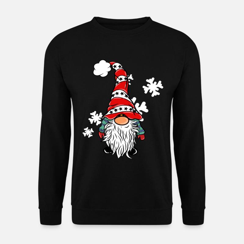 Christmas elves with snowflakes - Unisex Sweatshirt - black