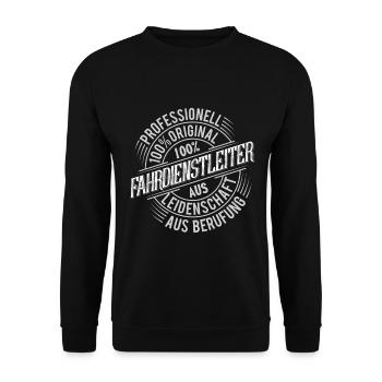 Fahrdienstleiter - Unisex Pullover - Schwarz - Vorne - Alina (178cm) & Michal (187cm)