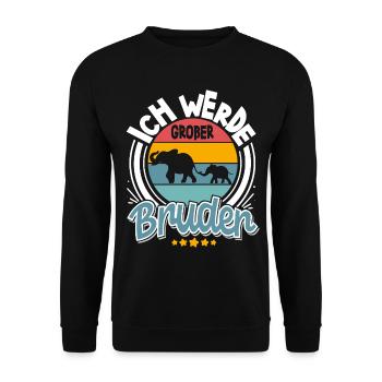 Ich Werde Großer Bruder - Unisex Pullover - Schwarz - Vorne - Alina (178cm) & Michal (187cm)