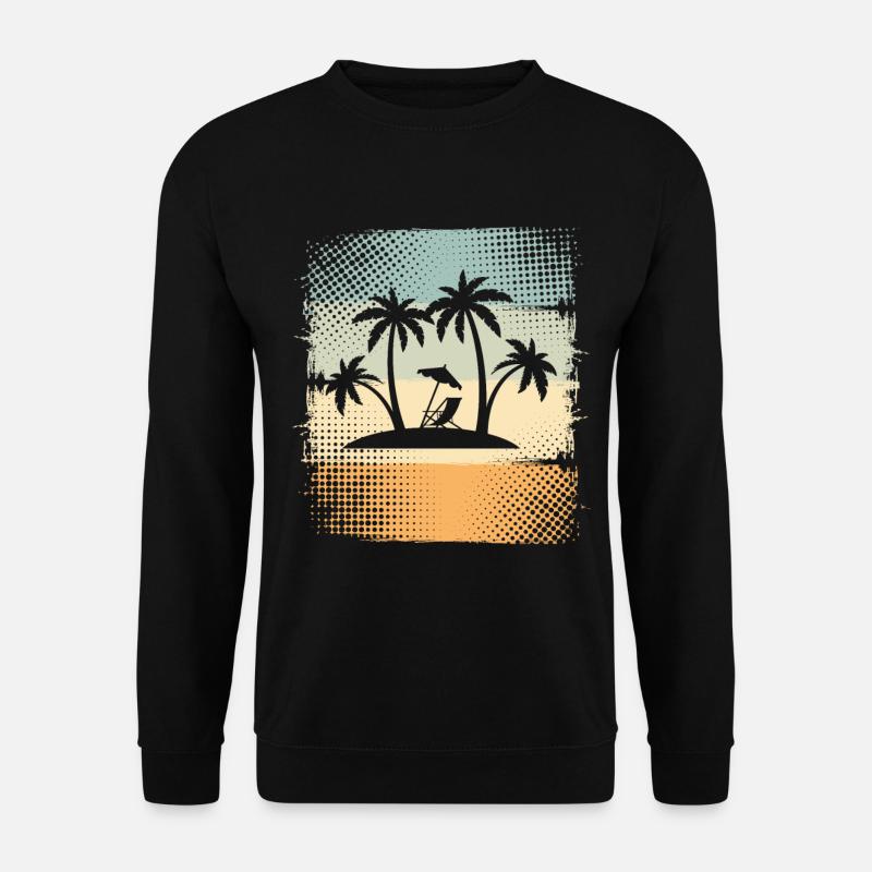Small island with palm trees - Unisex Sweatshirt - black