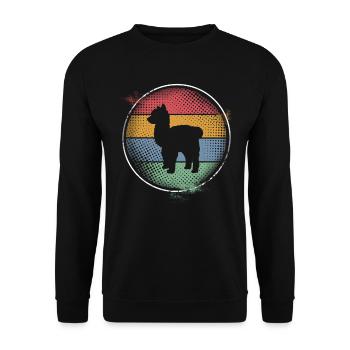 Alpaca - Unisex Sweatshirt - black - Front - Alina (178cm) & Michal (187cm)