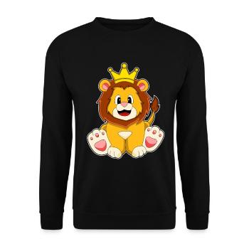 Couronne de Lion - Sweat-shirt Unisexe - noir - Devant - Alina (178cm) & Michal (187cm)