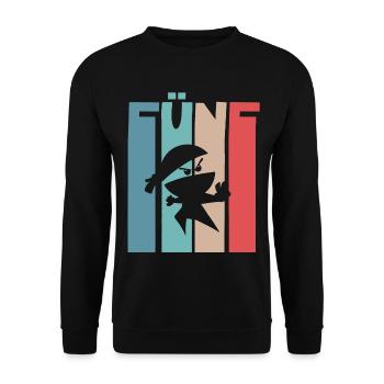 Ninja 5 Jahre - Unisex Pullover - Schwarz - Vorne - Alina (178cm) & Michal (187cm)