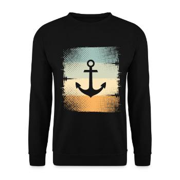 Anchor - Unisex Sweatshirt - black - Front - Alina (178cm) & Michal (187cm)
