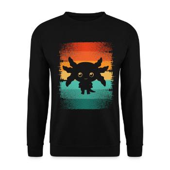 Axolotl - Unisex Sweatshirt - black - Front - Alina (178cm) & Michal (187cm)