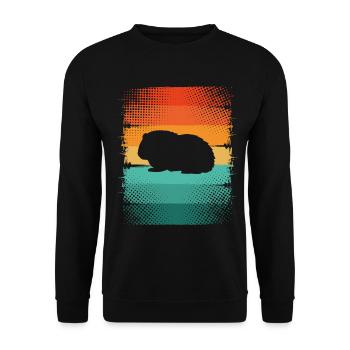 Guinea pig - Unisex Sweatshirt - black - Front - Alina (178cm) & Michal (187cm)