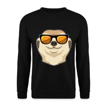 Erdmännchen Sonnenbrille - Unisex Pullover - Schwarz - Vorne - Alina (178cm) & Michal (187cm)