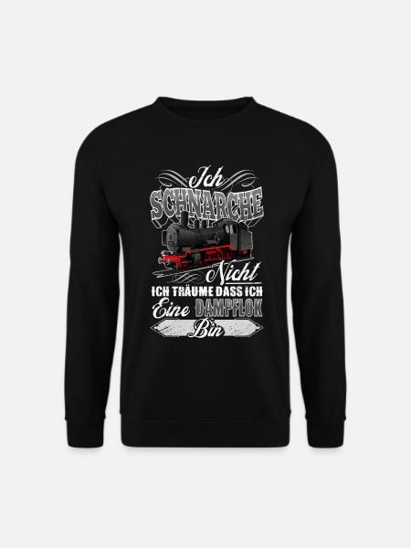 Dampflok Schnarchen - Unisex Pullover - Schwarz
