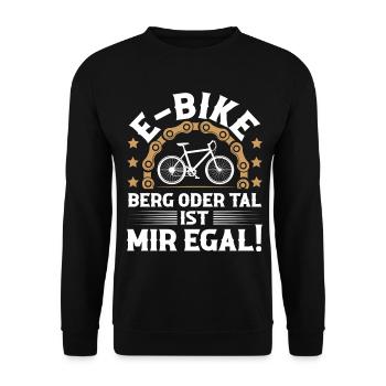 E-Bike - Unisex Pullover - Schwarz - Vorne - Alina (178cm) & Michal (187cm)