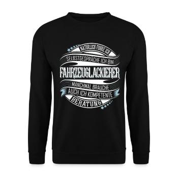 Fahrzeuglackierer - Unisex Pullover - Schwarz - Vorne - Alina (178cm) & Michal (187cm)