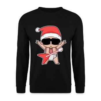 Cool Baby Weihnachten - Unisex Pullover - Schwarz - Vorne - Alina (178cm) & Michal (187cm)