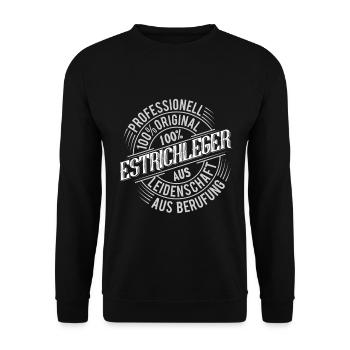 Estrichleger - Unisex Pullover - Schwarz - Vorne - Alina (178cm) & Michal (187cm)
