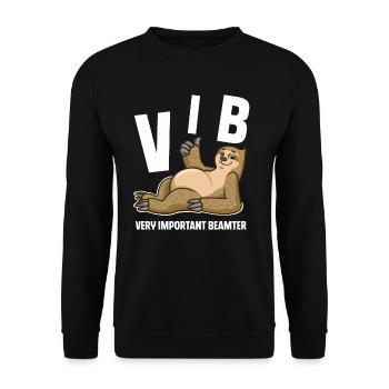 Beamter - Unisex Pullover - Schwarz - Vorne - Alina (178cm) & Michal (187cm)