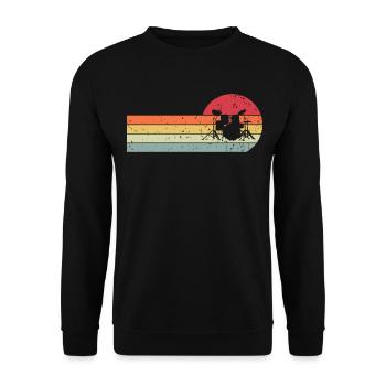 Batterie Batterie Batterie Batteur rétro vintage - Sweat-shirt Unisexe - noir - Devant - Alina (178cm) & Michal (187cm)