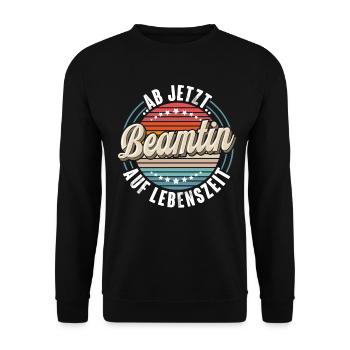 Beamtin - Unisex Pullover - Schwarz - Vorne - Alina (178cm) & Michal (187cm)