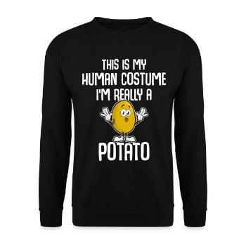 Potato - Unisex Sweatshirt - black - Front - Alina (178cm) & Michal (187cm)