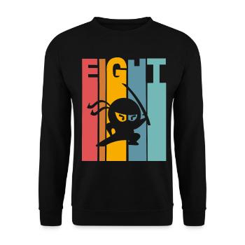 Ninja 8ème anniversaire Enfants - Sweat-shirt Unisexe - noir - Devant - Alina (178cm) & Michal (187cm)
