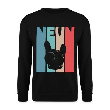 9. Geburtstag Endlich 9 Jahre - Unisex Pullover - Schwarz - Vorne - Alina (178cm) & Michal (187cm)